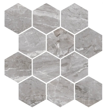 Picture of Chesapeake Flooring - Lexington Hex Mosaic Oniciata Grey Polished