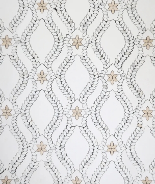 Picture of Elon Tile & Stone - Lilia Waterjet Calacatta Gold & Crema Marfil Mosaic Honed