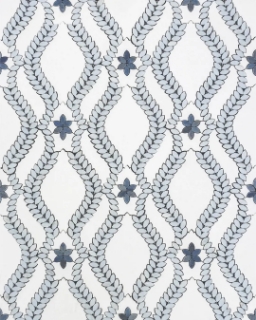 Picture of Elon Tile & Stone - Lilia Waterjet Blue Celeste & Azul Macauba Mosaic Polished