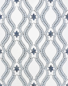 Picture of Elon Tile & Stone - Lilia Waterjet Blue Celeste & Azul Macauba Mosaic Polished