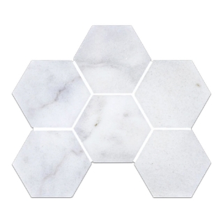 Picture of Elon Tile & Stone - Hexagon 4 Glacial White