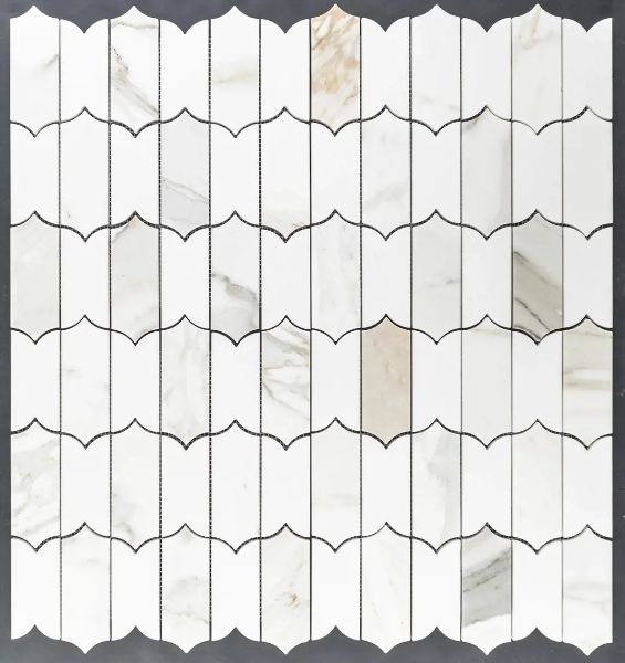 Picture of Elon Tile & Stone - Regalia Mosaics Calacatta Gold White Thassos