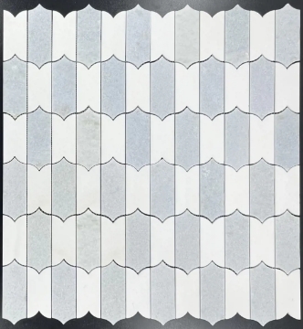 Picture of Elon Tile & Stone - Regalia Mosaics Blue Celeste White Thassos