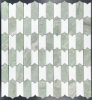 Picture of Elon Tile & Stone - Regalia Mosaics Emerald Green White Thassos