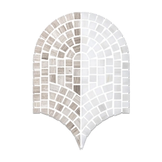 Picture of Elon Tile & Stone - Curvosa Mosaics Dolomite Dual Curvosa Beachwood Honed