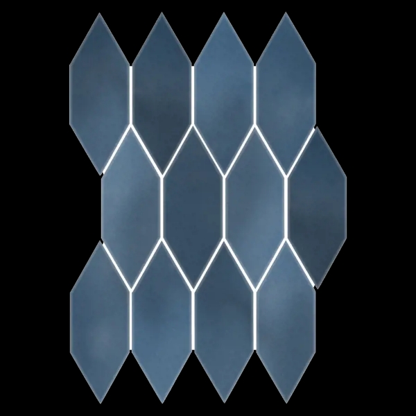 Picture of Elon Tile & Stone - Lagos 2 x 6 Picket Mosaic Blue Picket Glossy