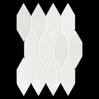 Picture of Elon Tile & Stone - Lagos 2 x 6 Picket Mosaic Bone Picket Glossy