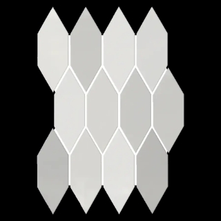 Picture of Elon Tile & Stone - Lagos 2 x 6 Picket Mosaic Grey Picket Glossy