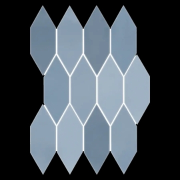 Picture of Elon Tile & Stone - Lagos 2 x 6 Picket Mosaic Sky Picket Glossy