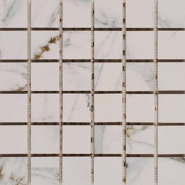 Picture of Alfagres - Carrara Hueso Gold Mosaic Carrara White