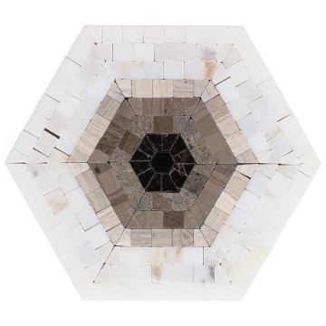 Picture of SOHO Studio Corp - Imogen Hexagon Saint Laurent Brown