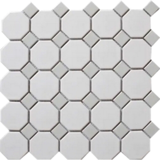 Picture of Roca - CC Mosaics Snow White Gray Octagon
