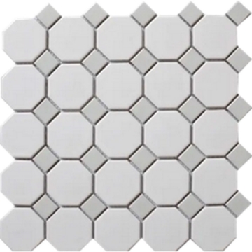 Picture of Roca - CC Mosaics Snow White Gray Octagon