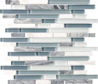 Picture of Chesapeake Flooring - Mosaics Linear Blend Waterfall Glass Stone