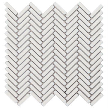 Picture of SOHO Studio Corp - Motek Herringbone Mosaic Polished Snow White
