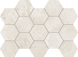 Picture of Happy Floors - Timeless Hexagon Mosaic Ivory