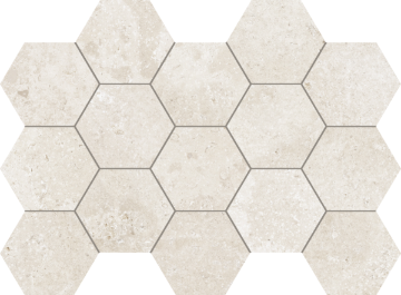 Picture of Happy Floors - Timeless Hexagon Mosaic Ivory