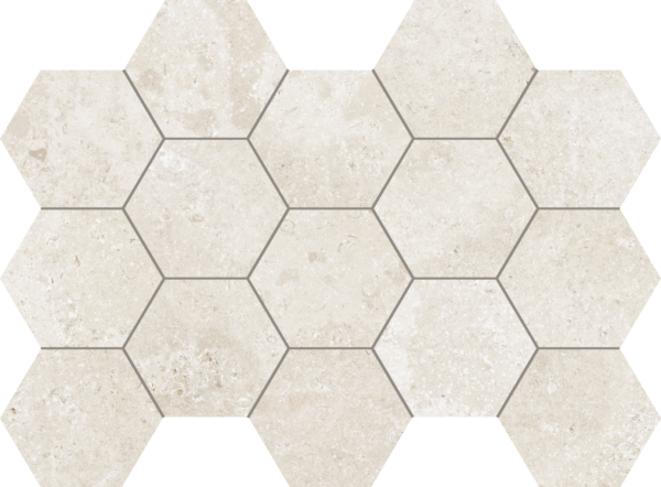 Picture of Happy Floors - Timeless Hexagon Mosaic Ivory