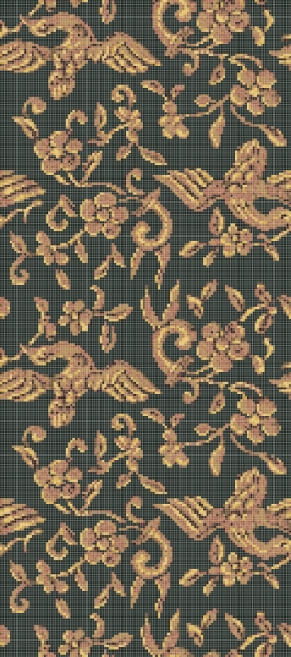 Picture of Bisazza Mosaico - Decori 10 - China Birds China Birds Brown