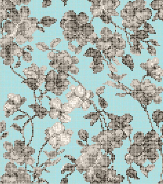 Picture of Bisazza Mosaico - Decori 20 - Hanami Azzurro