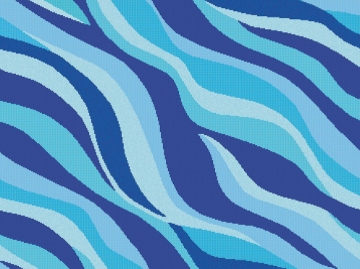 Picture of Bisazza Mosaico - Decori 20 - Onde Onde 20 Celeste