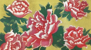 Picture of Bisazza Mosaico - Decori 10 - Peonies Oro