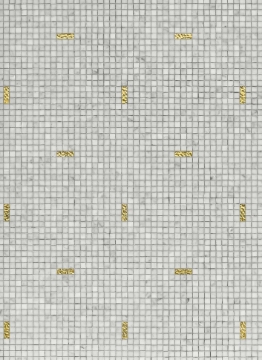 Picture of Bisazza Mosaico - Marmosaico Palestro Bianco Oro Giallo