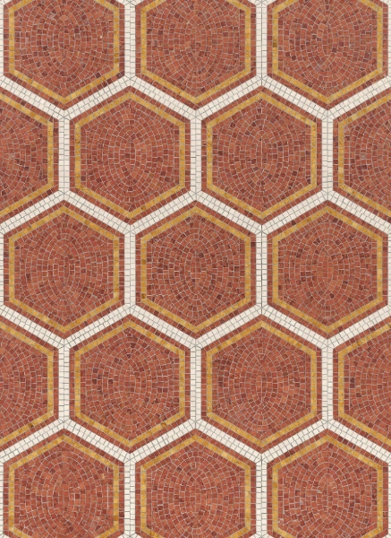 Picture of Bisazza Mosaico - Marmosaico Piazza Scala Rosso