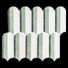 Picture of Elon Tile & Stone - Wave Mosaics White Thassos Verde Alpi Emerald Green Honed