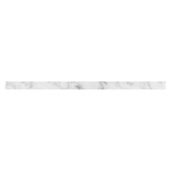 Picture of Elon Tile & Stone - Pencil Moldings Bianco Carrara Flat Liner Honed