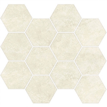 Picture of Ecoceramic - Babilon Mosaic Hexagon Bone