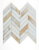 Picture of Elysium - Chevron Mosaic Calacatta Gold Honed