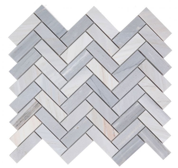 Picture of Elysium - Herringbone Mosaic Italian Blue