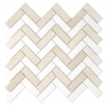 Picture of Elysium - Herringbone Mosaic Marfil