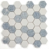 Picture of Elysium - 2 x 2 Hexagon Mosaic Crystal Ocean