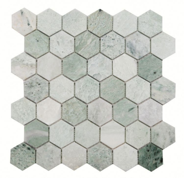 Picture of Elysium - 2 x 2 Hexagon Mosaic Green
