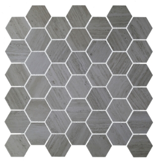 Picture of Elysium - River Mosaic Grey Hexagon