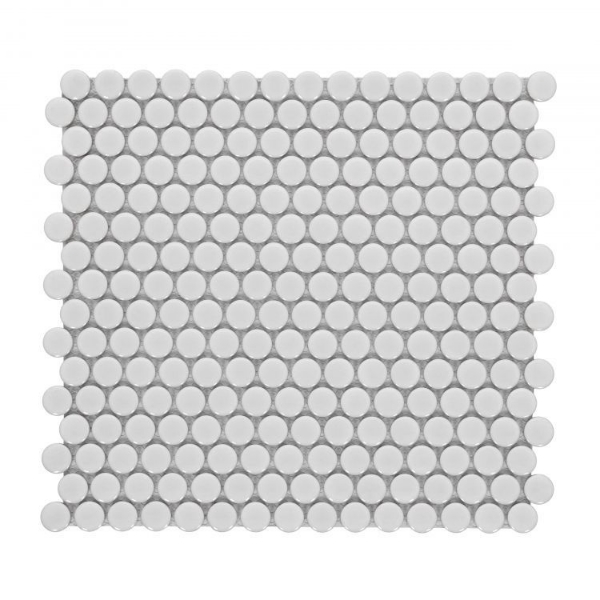 Picture of Elysium - Hulu Penny Round Mosaic Light Grey Matte