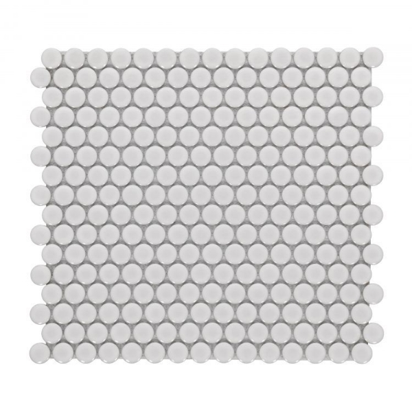 Picture of Elysium - Hulu Penny Round Mosaic Natural Grey Glossy