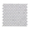 Picture of Elysium - Hulu Penny Round Mosaic Statuario Matte