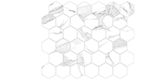 Picture of Decovita - Calacatta Hexagon Mosaic Polished White