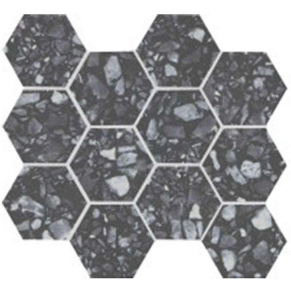 Picture of Emser Tile - Fragmento Hex Mosaic Black Large Speckle
