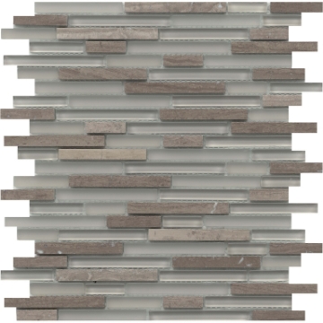 Picture of Emser Tile - Lucente Glass and Stone Linear Mosaic Blend Certosa