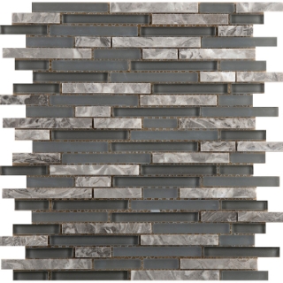 Picture of Emser Tile - Lucente Glass and Stone Linear Mosaic Blend Concordia