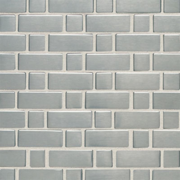 Picture of Daltile - Metallica Mosaics Basketweave (Small) Mosaic Brushed Stainless Steel