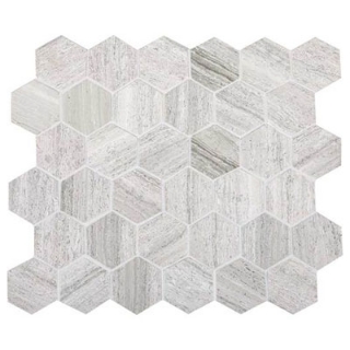 Picture of Daltile - Limestone Hexagon Mosaic Chenille White