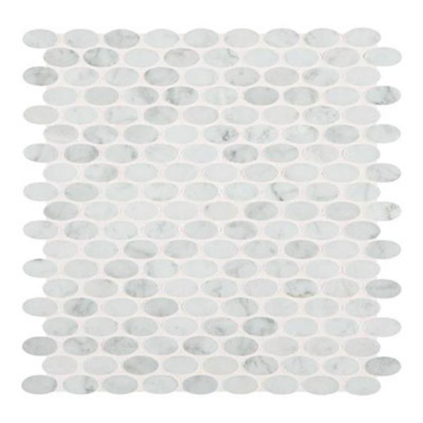 Picture of Daltile - Marble Mosaics Carrara White Oval