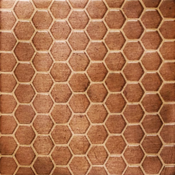 Picture of Daltile - Metallica Mosaics Hexagon Mosaic Oxidized Copper