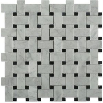 Picture of SOHO Studio Corp - Basket Weave Trenza White Carrara and Black Dot