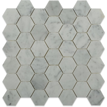 Picture of SOHO Studio Corp - White Carrara Mosaic Hexagon